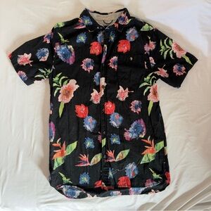 Modern Amusement Floral Short Sleeve Button Down